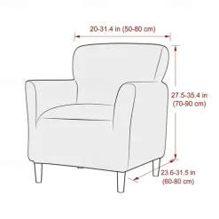 Armchair Slipcover,Stretch Velvet Armchair Cover Soft Chair Covers with Arms for Living Room Furniture Protector