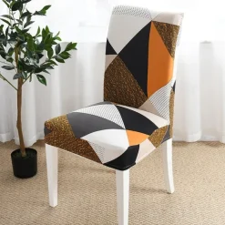 Arrival Super Fit Stretch Removable Washable Short Dining Chair Protector Cover Seat Slipcover for Hotel Dining Room Ceremony Banquet Wedding Party