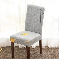 Arrival Super Fit Stretch Removable Washable Short Dining Chair Protector Cover Seat Slipcover for Hotel Dining Room Ceremony Banquet Wedding Party