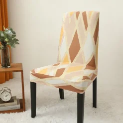 Arrival Super Fit Stretch Removable Washable Short Dining Chair Protector Cover Seat Slipcover for Hotel Dining Room Ceremony Banquet Wedding Party