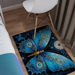 Art Butterfly Area Rug Kitchen Mat Non-Slip Oil Proof Floor Mat Livingroom Rug Indoor Outdoor Mat Bedroom Decor Bathroom Mat Entrance Rug Door Mat