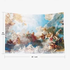 Art Painting Wall Tapestry Baroque Art Decor Blanket Curtain Hanging Home Bedroom Living Room Decoration