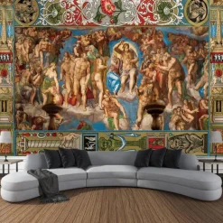 Art Painting Wall Tapestry Baroque Art Decor Blanket Curtain Hanging Home Bedroom Living Room Decoration