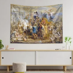 Art Painting Wall Tapestry Baroque Art Decor Blanket Curtain Hanging Home Bedroom Living Room Decoration