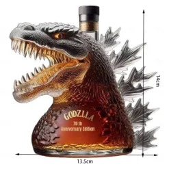 Art Statue, 330ML Whiskey Decanter Bottle Glass, Walking Dinosaur Monster Statue, Dinosaur Monster Whiskey Decanter, for Father and Boyfriend