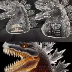 Art Statue, 330ML Whiskey Decanter Bottle Glass, Walking Dinosaur Monster Statue, Dinosaur Monster Whiskey Decanter, for Father and Boyfriend