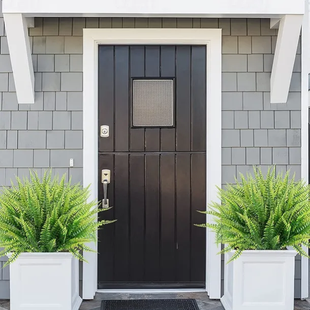 Artificial Ferns for Home Outdoors 5pcs Artificial Outdoor Plants Fake Fern Faux Boston Fern Greenery UV Resistant Plastic Plant Wedding Decoration