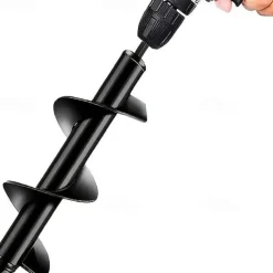Auger Drill Bit Garden Spiral Hole Drill,Easy Planter Bulb & Bedding Plant Augers -Earth Auger Bit Post Or Umbrella Hole Digger For 3/8" Hex Drive Drill