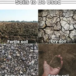 Auger Drill Bit Garden Spiral Hole Drill,Easy Planter Bulb & Bedding Plant Augers -Earth Auger Bit Post Or Umbrella Hole Digger For 3/8