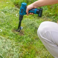 Auger Drill Bit Garden Spiral Hole Drill,Easy Planter Bulb & Bedding Plant Augers -Earth Auger Bit Post Or Umbrella Hole Digger For 3/8