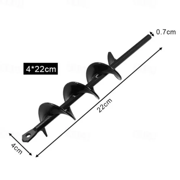 Auger Drill Bit Garden Spiral Hole Drill,Easy Planter Bulb & Bedding Plant Augers -Earth Auger Bit Post Or Umbrella Hole Digger For 3/8" Hex Drive Drill