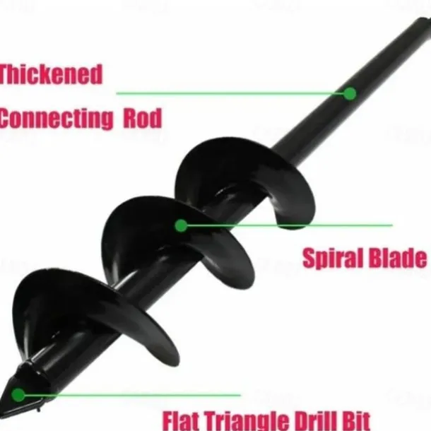 Auger Drill Bit Garden Spiral Hole Drill,Easy Planter Bulb & Bedding Plant Augers -Earth Auger Bit Post Or Umbrella Hole Digger For 3/8" Hex Drive Drill