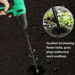 Auger Drill Bit Garden Spiral Hole Drill,Easy Planter Bulb & Bedding Plant Augers -Earth Auger Bit Post Or Umbrella Hole Digger For 3/8