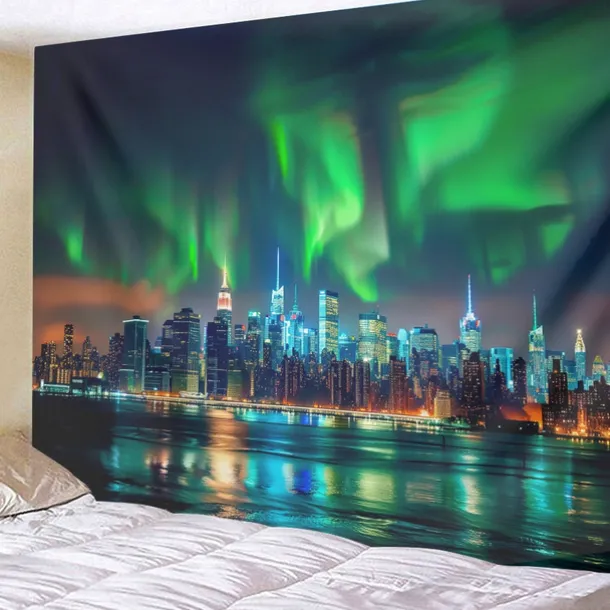 Aurora Northern Lights Hanging Tapestry Wall Art Large Tapestry Mural Decor Photograph Backdrop Blanket Curtain Home Bedroom Living Room Decoration
