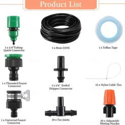 Automatic Drip Irrigation System Kit Timer Micro Sprinkler Garden Watering