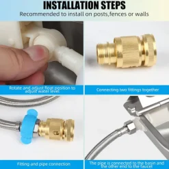 Automatic Pet Water Fountain - 304 Stainless Steel, Large Capacity Dispenser for Dogs, Outdoor Trough for Livestock, Chicken, Cow, Horse