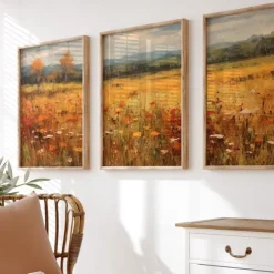 Autumn Landscape Wall Art Canvas Prints and Posters Pictures Decorative Fabric Painting For Living Room Pictures No Frame