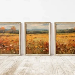 Autumn Landscape Wall Art Canvas Prints and Posters Pictures Decorative Fabric Painting For Living Room Pictures No Frame