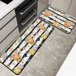 Autumn Pumpkin Truck Area Rug Kitchen Mat Non-Slip Oil Proof Floor Mat Livingroom Rug Indoor Outdoor Mat Bedroom Decor Bathroom Mat Entrance Rug Door Mat