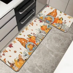 Autumn Pumpkin Truck Area Rug Kitchen Mat Non-Slip Oil Proof Floor Mat Livingroom Rug Indoor Outdoor Mat Bedroom Decor Bathroom Mat Entrance Rug Door Mat