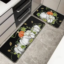 Autumn Pumpkin Truck Area Rug Kitchen Mat Non-Slip Oil Proof Floor Mat Livingroom Rug Indoor Outdoor Mat Bedroom Decor Bathroom Mat Entrance Rug Door Mat