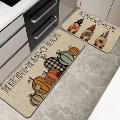 Autumn Pumpkin Truck Area Rug Kitchen Mat Non-Slip Oil Proof Floor Mat Livingroom Rug Indoor Outdoor Mat Bedroom Decor Bathroom Mat Entrance Rug Door Mat