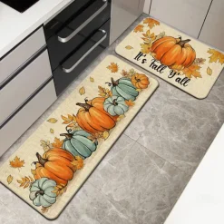 Autumn Pumpkin Truck Area Rug Kitchen Mat Non-Slip Oil Proof Floor Mat Livingroom Rug Indoor Outdoor Mat Bedroom Decor Bathroom Mat Entrance Rug Door Mat