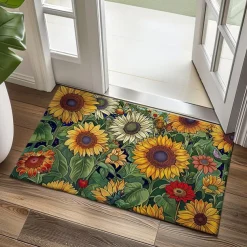 Autumn Sunflowers Doormat Kitchen Mat Floor Mat Non-Slip Area Rug Oil Proof Rug Indoor Outdoor Mat Bedroom Decor Bathroom Mat Entrance Rug