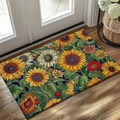 Autumn Sunflowers Doormat Kitchen Mat Floor Mat Non-Slip Area Rug Oil Proof Rug Indoor Outdoor Mat Bedroom Decor Bathroom Mat Entrance Rug