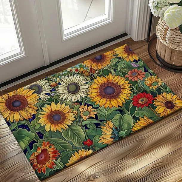 Autumn Sunflowers Doormat Kitchen Mat Floor Mat Non-Slip Area Rug Oil Proof Rug Indoor Outdoor Mat Bedroom Decor Bathroom Mat Entrance Rug