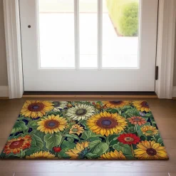 Autumn Sunflowers Doormat Kitchen Mat Floor Mat Non-Slip Area Rug Oil Proof Rug Indoor Outdoor Mat Bedroom Decor Bathroom Mat Entrance Rug