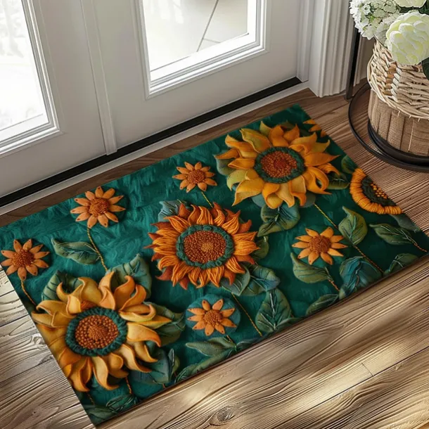 Autumn Sunflowers Doormat Kitchen Mat Floor Mat Non-Slip Area Rug Oil Proof Rug Indoor Outdoor Mat Bedroom Decor Bathroom Mat Entrance Rug