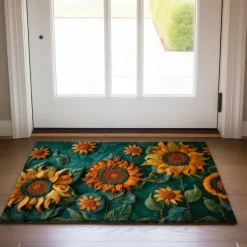 Autumn Sunflowers Doormat Kitchen Mat Floor Mat Non-Slip Area Rug Oil Proof Rug Indoor Outdoor Mat Bedroom Decor Bathroom Mat Entrance Rug