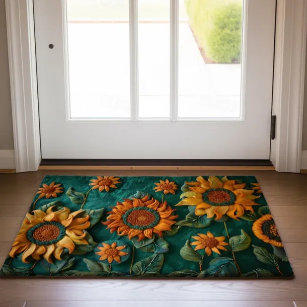 Autumn Sunflowers Doormat Kitchen Mat Floor Mat Non-Slip Area Rug Oil Proof Rug Indoor Outdoor Mat Bedroom Decor Bathroom Mat Entrance Rug