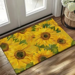 Autumn Sunflowers Doormat Kitchen Mat Floor Mat Non-Slip Area Rug Oil Proof Rug Indoor Outdoor Mat Bedroom Decor Bathroom Mat Entrance Rug