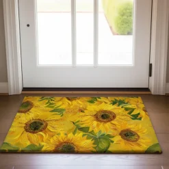 Autumn Sunflowers Doormat Kitchen Mat Floor Mat Non-Slip Area Rug Oil Proof Rug Indoor Outdoor Mat Bedroom Decor Bathroom Mat Entrance Rug