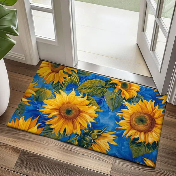 Autumn Sunflowers Doormat Kitchen Mat Floor Mat Non-Slip Area Rug Oil Proof Rug Indoor Outdoor Mat Bedroom Decor Bathroom Mat Entrance Rug