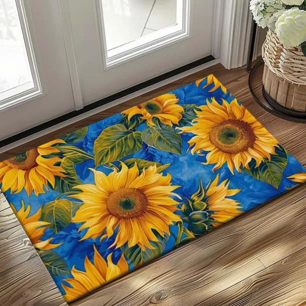 Autumn Sunflowers Doormat Kitchen Mat Floor Mat Non-Slip Area Rug Oil Proof Rug Indoor Outdoor Mat Bedroom Decor Bathroom Mat Entrance Rug