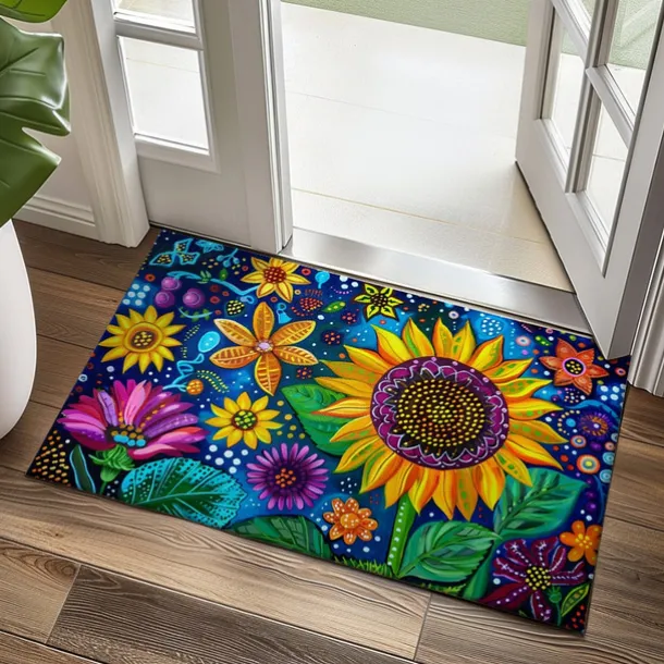 Autumn Sunflowers Doormat Kitchen Mat Floor Mat Non-Slip Area Rug Oil Proof Rug Indoor Outdoor Mat Bedroom Decor Bathroom Mat Entrance Rug