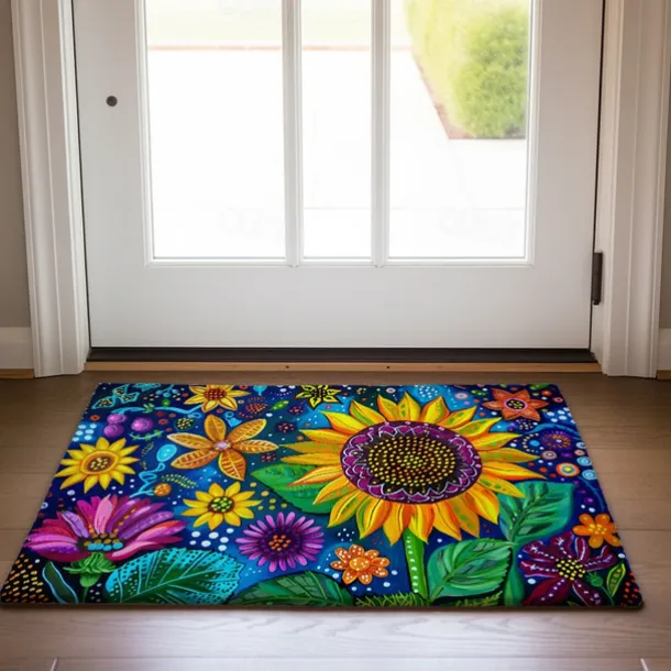 Autumn Sunflowers Doormat Kitchen Mat Floor Mat Non-Slip Area Rug Oil Proof Rug Indoor Outdoor Mat Bedroom Decor Bathroom Mat Entrance Rug