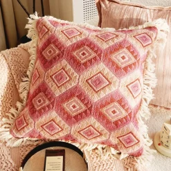 Autumn Winter Red Textured Decorative Toss Pillows Cover 1PC Exotic Soft Square Couch Cushion Case Pillowcase for Bedroom Livingroom Sofa Chair