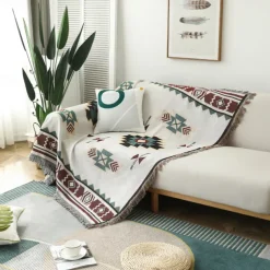 Aztec Sofa Cover Sofa Blanket Geometric Print Couch Cover Couch Protector Sofa Throw Cover Washable for Armchair/Loveseat/3 Seater/4 Seater/L Shape Sofa