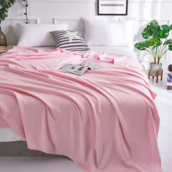 Bamboo Fiber Cooling Blanket Soft Bed Sofa Cover Smooth Bedroom Air Conditioning Blanket Summer Cool Breathing Blanket