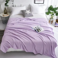 Bamboo Fiber Cooling Blanket Soft Bed Sofa Cover Smooth Bedroom Air Conditioning Blanket Summer Cool Breathing Blanket