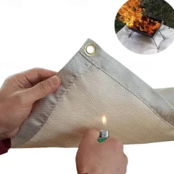 Barbecue Fire Blanket Camping Fireproof Cloth Fire Pit Mat Picnic BBQ Pad High Temperature Anti-Scald Flame Retardant Rug