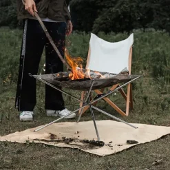 Barbecue Fire Blanket Camping Fireproof Cloth Fire Pit Mat Picnic BBQ Pad High Temperature Anti-Scald Flame Retardant Rug
