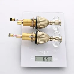 Basin Faucet Antique Bronze Bathroom Sink Faucet 3 Hole Widespread Gold Basin Mixer Hot and Cold Water Tap