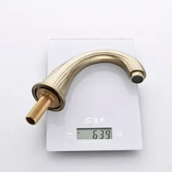 Basin Faucet Antique Bronze Bathroom Sink Faucet 3 Hole Widespread Gold Basin Mixer Hot and Cold Water Tap