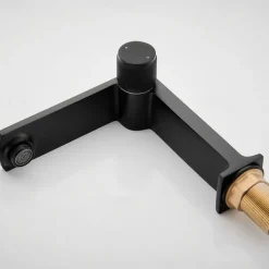 Basin Sink Mixer Taps, Bathroom Sink Faucet Single Handle One Hole Deck Mounted Vessel Water Tap with Hot and Cold Hose