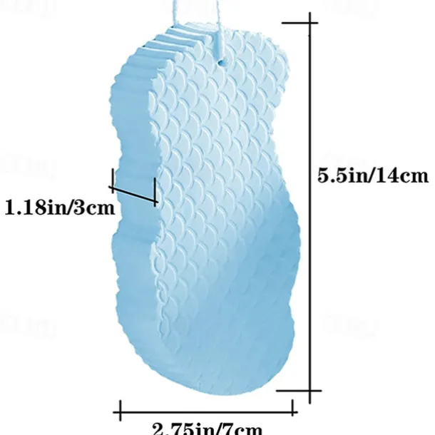 Bath Body Shower Sponge Scrub with Self-adhesive Hook Spa Scrub Exfoliator Dead Skin Remover for Adults Children Elasticity Reusable Shower Brush Skin Cleaner
